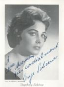 Ingeborg Schoner signed 6x4inch black and white photo. Good condition. All autographs are genuine