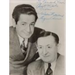 The Howard Brothers, a signed and dedicated 9.5x7 vintage photo. Willie Howard (1883-1949) and