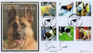 Selina Scott signed Centenary Introduction of the First Trained Police Dogs in 1908 Benham FDC