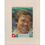 Mike Gatting signed signature piece colour photo of magazine page mounted overall size 14x11 Inch.