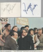 Rudolph Walker and Jack Smethurst signed white cards with unsigned photo. Good condition. All
