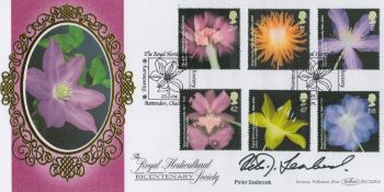 Peter Seabrook signed The Royal Horticultural Bicentenary Benham FDC double PM The Royal