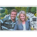 Martin Roberts and Lucy Alexander signed 12x8inch colour photocopy photo. Good condition. All