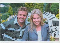 Martin Roberts and Lucy Alexander signed 12x8inch colour photocopy photo. Good condition. All