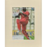 Carl Hooper signed signature piece colour photo of magazine page mounted overall size 14x11 Inch. Is
