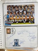 1983, 10 Juventus players signed Football Cup final cover match v Hamburg M307. Includes Boniek,