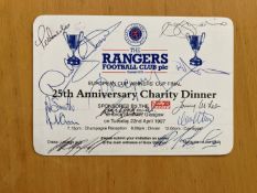 1972 Rangers Football Complete European Cup Winners Team signed Card. Good condition. All autographs