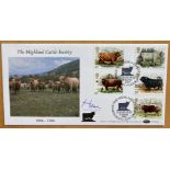 Lord Home former Prime Minister signed Benham 1984 Highland Cattle FDC BOCS(2)25. Good condition.