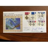 WW2 Leonard Cheshire VC signed 1990 Benham official Gallantry FDC. 50th ann Battle of Britain