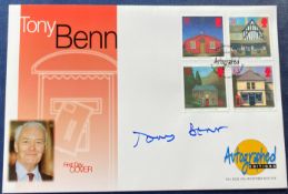 Politics Tony Benn signed 1997 Post Offices official Autographed Editions FDC. He served in Harold