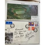 1967 Celtic v Penarol football match cover signed 2 Penarol players. Including Maspoli. Good