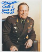 Cosmonaut Viktor Gorbatko Portrait Signed in Person Autographica Size 8x10, colour in Uniform with