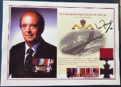 WW2 Victoria Cross winner Lt Cdre Ian Fraser VC DSC hand signed A4 colour copied display. Good