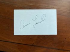 James Bond Licence To Kill Pam Bouvier Corey Lowell signed White Card. Good condition. All