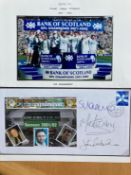 Celtic Football Martin O'Neil, John Robertson and one other signed 2001 SPL champions cover. Set