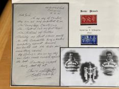 1951 St Mungo's Cup Celtic football legend Bertie Peacock hand written letter set on A4