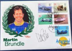 Motor Racing Martin Brundle F1 signed 1998 Official Speed Autographed Editions FDC. 158 Formula