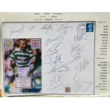 2004 Celtic v Sevilla Larsson Testimonial football cover signed 15 Sevilla squad. Including