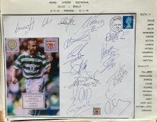 2004 Celtic v Sevilla Larsson Testimonial football cover signed 15 Sevilla squad. Including