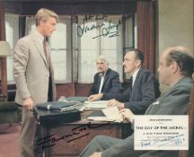 Day of the Jackal multisigned 10 x 8 colour photo signed by Edward Fox, Frederick Forsyth and Fred