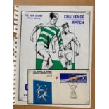 1971 Celtic v Nacional Football match programme and First Day cover display. Good condition. All