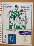 1971 Celtic v Nacional Football match programme and First Day cover display. Good condition. All