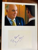 David Calder James Bond actor signed page matted with colour photo to approx 12 x 8 inches. The