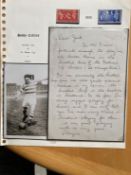 1951 St Mungo's Cup Celtic football legend Bobby Collins hand written letter set on A4 descriptive