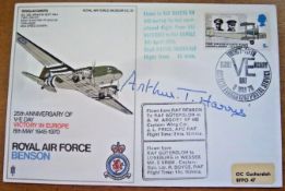 WW2 Arthur Bomber Harris signed 1978 RAF Benson Douglas Boston cover. Good condition. All autographs
