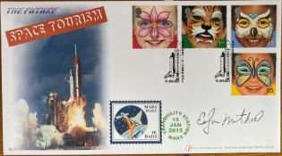 Apollo 12 Astronaut Moonwalker Edgar Dean Mitchell signed 2001 Internetstamps official Future