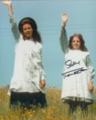 Railway Children Sally Thomsett signed colour photo with Jenny Agutter waving. Good condition. All