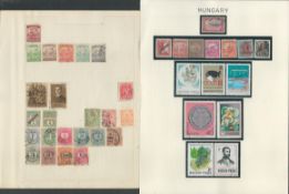 Hungary used Stamps on 28 Leaves containing over 500 Stamps. Good condition. We combine postage on