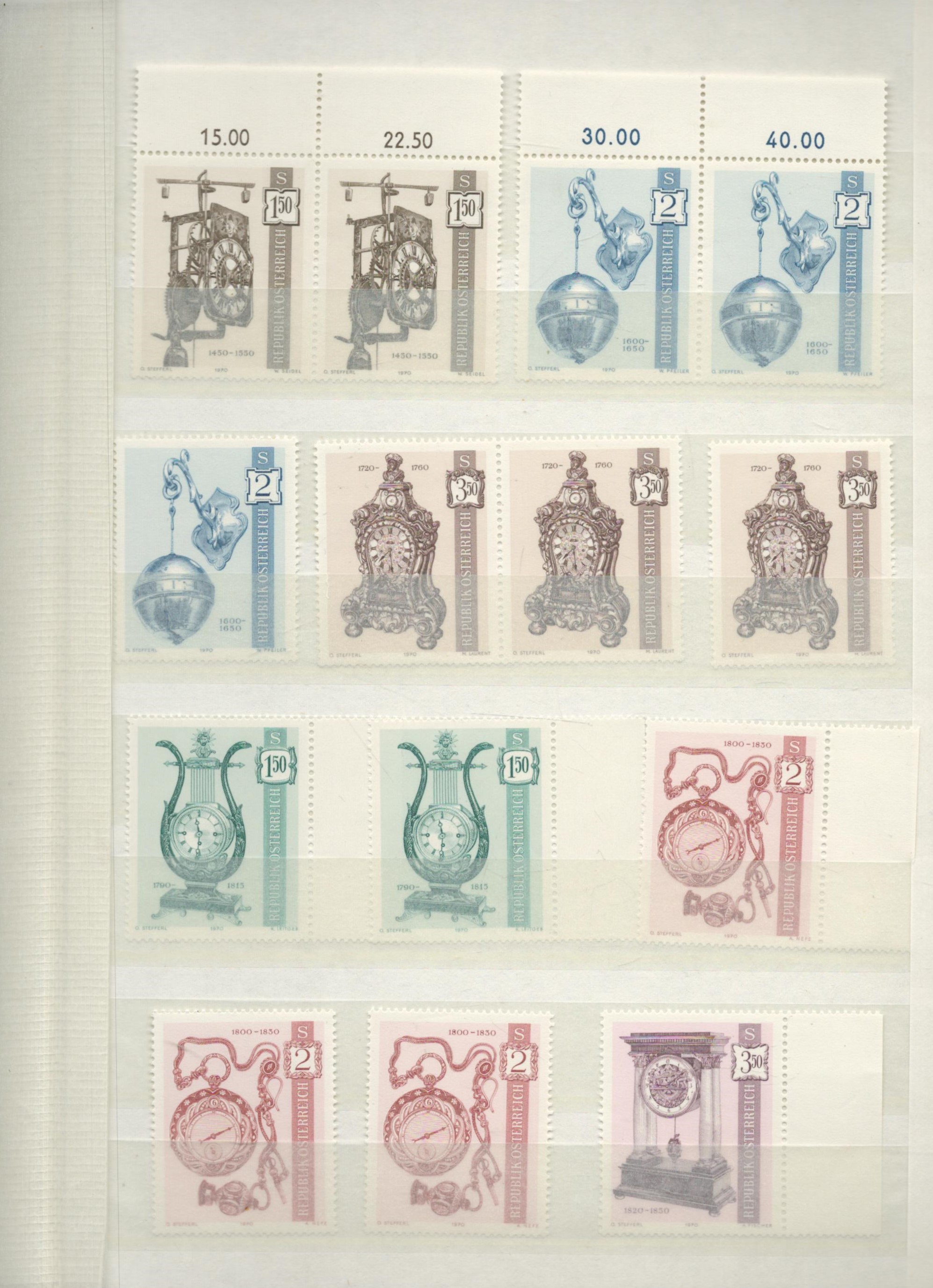 Austria Mint & used Stamps ina Lidner Stockbook with 17 Hardback Pages and 8 Rows each side - Image 4 of 4