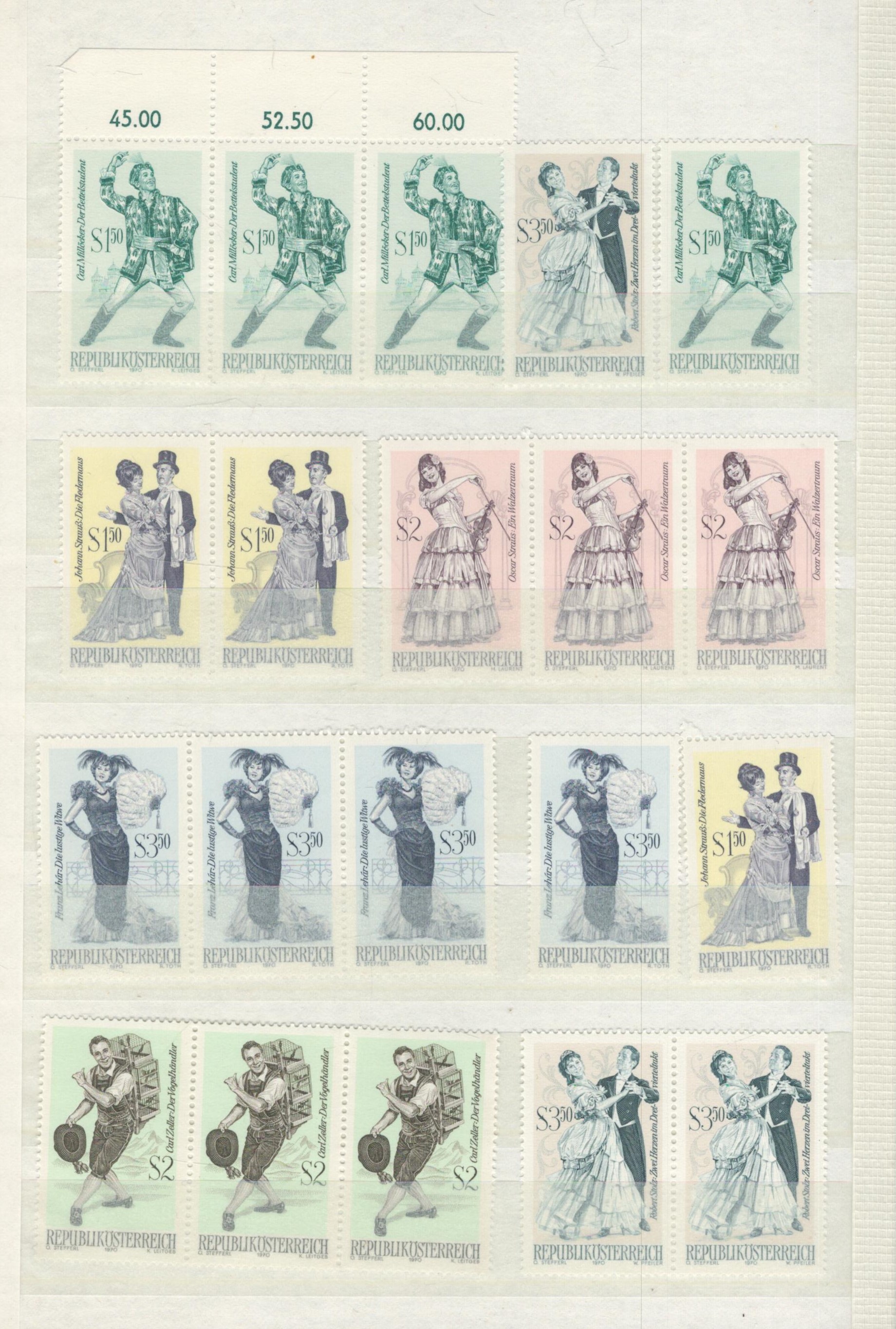 Austria Mint & used Stamps ina Lidner Stockbook with 17 Hardback Pages and 8 Rows each side - Image 3 of 4