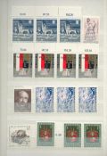 Austria Mint & used Stamps ina Lidner Stockbook with 17 Hardback Pages and 8 Rows each side