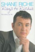 Shane Richie Hand signed Book Titled 'Rags to Richie-The Story So Far'. Signed on title page in