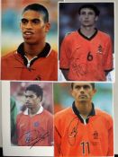 Reizinger x2, Cocu, Mark Van Bommel Dutch International Footballers FOUR 10x8 inch signed photos.