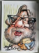 Ricky Tomlinson Royle Family Actor 8x6 inch signed caricature. Good condition. All autographs are