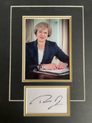 Theresa May Former Conservative Prime Minister Signed Display. Good condition. All autographs are