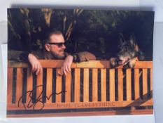 Ricky Gervais Comedy Entertainer and Writer Afterlife 7x5 inch signed photo. Good condition. All