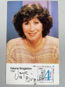 Valerie Singleton Blue Peter and Radio Presenter 6x4 inch signed photo. Good condition. All