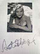 Anita Ekberg Legendary Swedish Actress 10x8 inch signed photocard. Good condition. All autographs