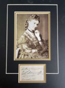 Dame Emma Albani Legendary Canadian Opera Singer Signed Display. Good condition. All autographs