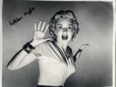 Kathleen Hughes American Actress Revenge 10x8 inch signed photo. Good condition. All autographs