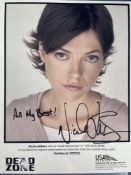 Nicole De Boer Popular Actress Dead Zone 10x8 inch Signed Photo. Good condition. All autographs