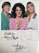 Pauline Quirke, Linda Robson, Lesley Joseph Birds of a Feather Cast 10x8 inch Signed Photo. Good