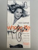 Kim Cattrall Sex and The City Actress Signed Theatre Leaflet . Good condition. All autographs are