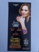 Jessica Lange Award Winning American Actress Signed Theatre Leaflet. Good condition. All