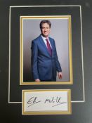 Ed Milliband Former Labour Party Leader Signed Display. Good condition. All autographs are genuine