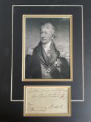 John Poo Beresford MP and Distinguished Naval Admiral Signed Display. Good condition. All autographs